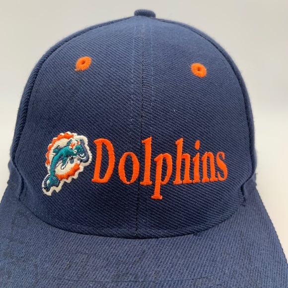 Vintage 90s Miami Dolphins Puma Retro Logo NFL Pro Line Acrylic/Wool Hat - Picture 2 of 16